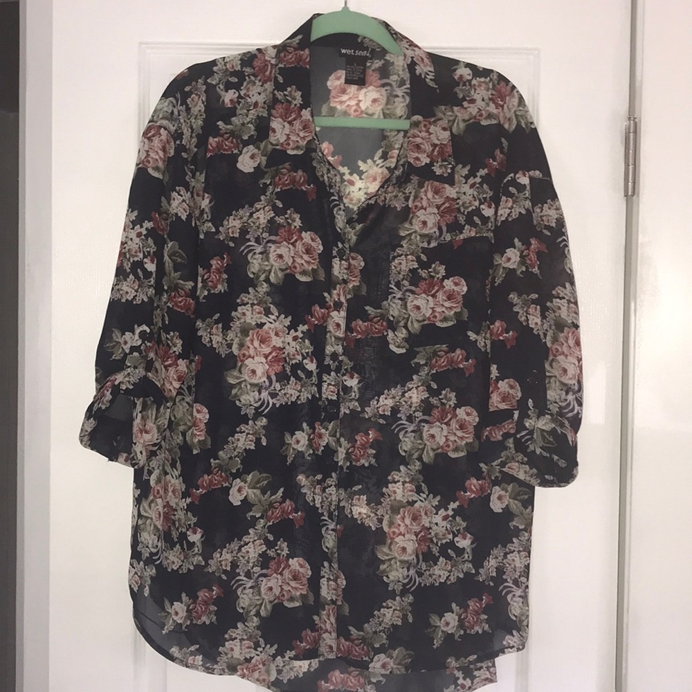 Floral Button Up Blouse